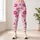 Pink Lipstick Kisses and Love Script for Yoga, Pilates, and Everyday Style Leggings - 4