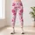 Pink Lipstick Kisses and Love Script for Yoga, Pilates, and Everyday Style Leggings - 6