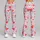 Red And Charcoal Sketch Hearts For Yoga, Pilates, And Everyday Activewear Looks Leggings - 9