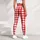Red And White Gingham Checks For Yoga Pilates And Everyday Casual Style Leggings - 5