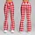 Red And White Gingham Checks For Yoga Pilates And Everyday Casual Style Leggings - 9