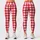 Red And White Gingham Checks For Yoga Pilates And Everyday Casual Style Leggings - 3