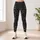 Charcoal Paisley and Floral Motifs for Yoga, Pilates, and Relaxed Everyday City Style Leggings - 4