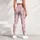 Dusty Pink Bows and Lavender Stripes for Balletcore Fitness and Studio Style Leggings - 5