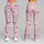 Dusty Pink Bows and Lavender Stripes for Balletcore Fitness and Studio Style Leggings - 9