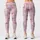 Dusty Pink Bows and Lavender Stripes for Balletcore Fitness and Studio Style Leggings - 3