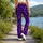 Violet and Black Leopard Spots for Yoga, Pilates, and Everyday Activewear Style Leggings - 12