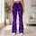 Violet and Black Leopard Spots for Yoga, Pilates, and Everyday Activewear Style Leggings - 10