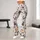 Playful Orange And Gray Cats For Yoga, Pilates, And Everyday Outings Leggings - 10
