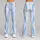 Icy Blue Starry Stripes For Yoga, Pilates And Everyday Outings Leggings - 9