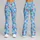Sky Blue Hearts and Wildflowers for Cheerful Everyday Movement and Weekend Wear for Her Leggings - 9