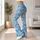 Sky Blue Hearts and Wildflowers for Cheerful Everyday Movement and Weekend Wear for Her Leggings - 12