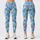 Sky Blue Hearts and Wildflowers for Cheerful Everyday Movement and Weekend Wear for Her Leggings - 3