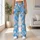 Sky Blue Hearts and Wildflowers for Cheerful Everyday Movement and Weekend Wear for Her Leggings - 11
