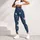 Dusty Coral And Blue Celestial Stars For Yoga, Pilates And Everyday Wear Leggings - 4