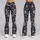 Charcoal Gray Rose Blooms for Yoga, Pilates, Studio Sessions, and Everyday City Errands Leggings - 9
