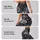 Charcoal Gray Rose Blooms for Yoga, Pilates, Studio Sessions, and Everyday City Errands Leggings - 2