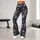 Charcoal Gray Rose Blooms for Yoga, Pilates, Studio Sessions, and Everyday City Errands Leggings - 11