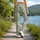 Seafoam Wildflower Blooms for Spring Wellness and Everyday Active Style Leggings - 12