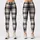 Black Ivory Tartan Checks for Yoga Pilates and Everyday City Style Leggings - 1