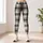 Black Ivory Tartan Checks for Yoga Pilates and Everyday City Style Leggings - 6