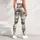 Ivory Charcoal Camouflage for Yoga Pilates and Everyday Casual Style Leggings - 5