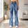 Flowing Blue Organic Textures for Yoga Pilates and Everyday Movement Leggings - 12