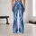 Flowing Blue Organic Textures for Yoga Pilates and Everyday Movement Leggings - 10