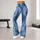 Flowing Blue Organic Textures for Yoga Pilates and Everyday Movement Leggings - 11