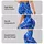 Cobalt Blue White Abstract Lines For Yoga Pilates And Everyday Activewear Leggings - 8