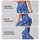 Cobalt Blue White Abstract Lines For Yoga Pilates And Everyday Activewear Leggings - 2