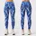 Cobalt Blue White Abstract Lines For Yoga Pilates And Everyday Activewear Leggings - 3