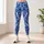 Cobalt Blue White Abstract Lines For Yoga Pilates And Everyday Activewear Leggings - 6