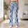 Indigo Ikat Motifs For Calm Studio Yoga, Weekend Movement And Relaxed Everyday Travel Leggings - 11