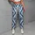 Indigo Ikat Motifs For Calm Studio Yoga, Weekend Movement And Relaxed Everyday Travel Leggings - 5