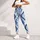 Indigo Ikat Motifs For Calm Studio Yoga, Weekend Movement And Relaxed Everyday Travel Leggings - 4