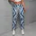 Indigo Ikat Motifs For Calm Studio Yoga, Weekend Movement And Relaxed Everyday Travel Leggings - 4