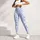 Light Blue Leopard Spots for Yoga Pilates Commutes and Everyday Style Leggings - 5