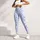 Light Blue Leopard Spots for Yoga Pilates Commutes and Everyday Style Leggings - 5
