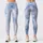 Blue Gray Cloud Wash For Yoga Pilates And Everyday Active Living Leggings - 3