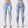 Blue Gray Cloud Wash For Yoga Pilates And Everyday Active Living Leggings - 1