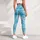 Aqua Blue Smiley Faces for Yoga, Pilates, Gym Days, and Everyday Outings Leggings - 5