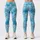 Aqua Blue Smiley Faces for Yoga, Pilates, Gym Days, and Everyday Outings Leggings - 3