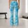 Aqua Blue Smiley Faces for Yoga, Pilates, Gym Days, and Everyday Outings Leggings - 10