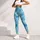 Aqua Blue Smiley Faces for Yoga, Pilates, Gym Days, and Everyday Outings Leggings - 4