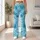 Aqua Blue Smiley Faces for Yoga, Pilates, Gym Days, and Everyday Outings Leggings - 11