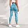 Aqua Blue Smiley Faces for Yoga, Pilates, Gym Days, and Everyday Outings Leggings - 5