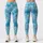 Aqua Blue Smiley Faces for Yoga, Pilates, Gym Days, and Everyday Outings Leggings - 1