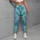 Aqua Blue Smiley Faces for Yoga, Pilates, Gym Days, and Everyday Outings Leggings - 4