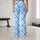 Blue Diamond-Cross Gingham Style for Yoga, Pilates and Everyday Errands for Women Leggings - 10